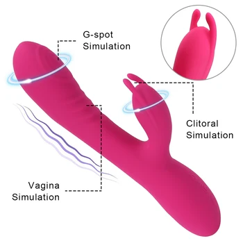 Güçlü Tavşan Yapay Penis Vibratör G Noktası vajina masaj aleti Mastürbasyon Klitoris Stimülatörü Seks Oyuncakları Kadınlar İçin 7 Frekans